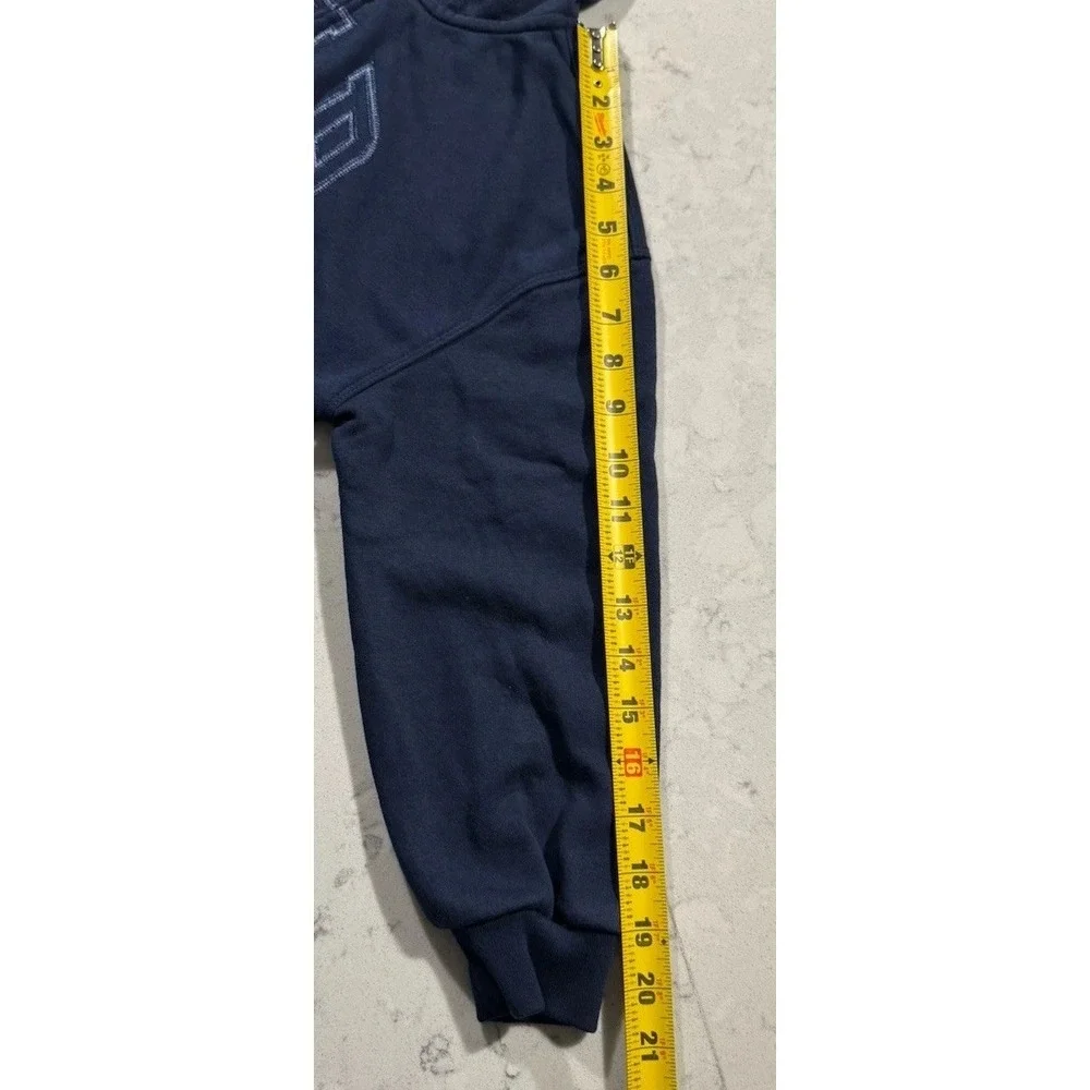 Gap Kids Hoodie Unisex Medium 8 Navy Blue Full Zip Arch Logo Fleece S/740017-01